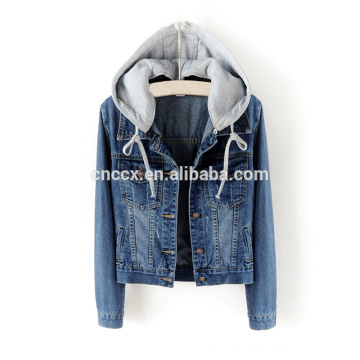 14LJ1075 Frauen Hoodies Großhandel Denim Jacken